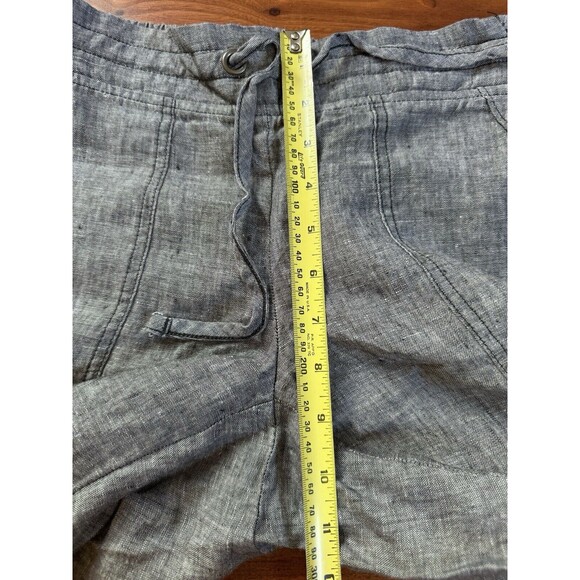 Women’s ATHLETA 100% Linen Cropped Ankle Pants Gray Chambray  Sz 4 Causal Career - Picture 7 of 9